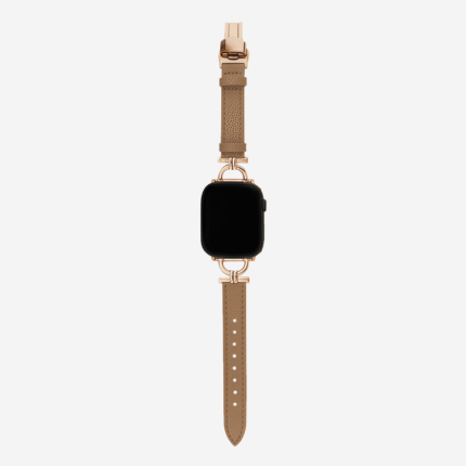 Exquisite Old Money Style Litchi Leather Apple Watch Band