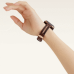 Full-Grain Leather Metal Beads Braided Apple Watch Band