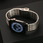 Fine Mesh Stainless Steel Apple Watch Band showing flexibility