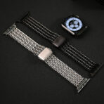 Silver and black Fine Mesh Stainless Steel bands set