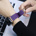 Full-Grain Calf Leather Magnetic Apple Watch Band