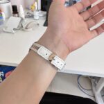 Full-Grain Leather Metal Beads Braided Apple Watch Band photo review